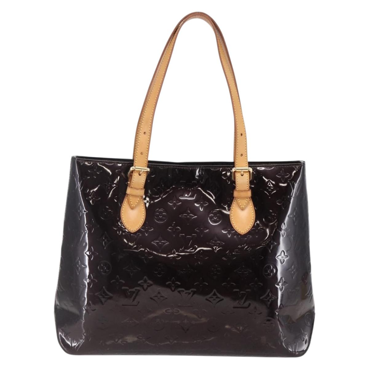 LOUIS VUITTON Monogram Vernis Brentwood Tote Bag Amarante M91994 LV Auth BA6715