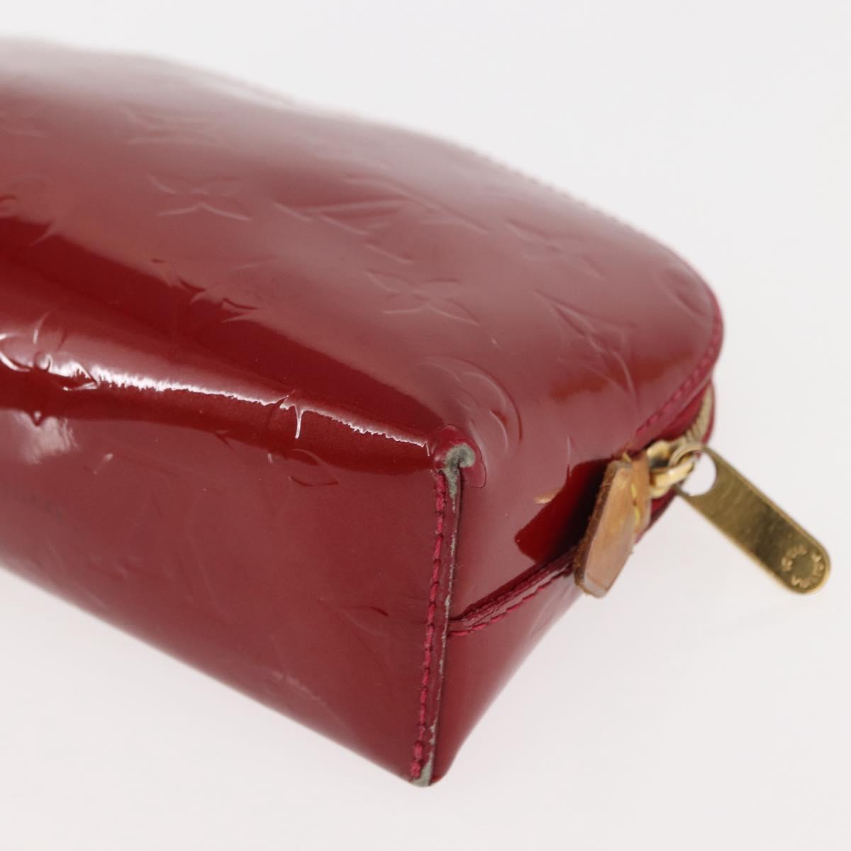 LOUIS VUITTON Monogram Vernis Pochette Pouch Rose Indian M90009 LV Auth BA6716