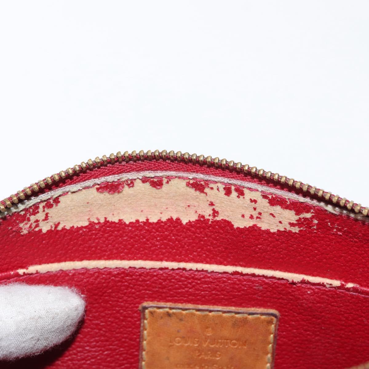 LOUIS VUITTON Monogram Vernis Pochette Pouch Rose Indian M90009 LV Auth BA6716