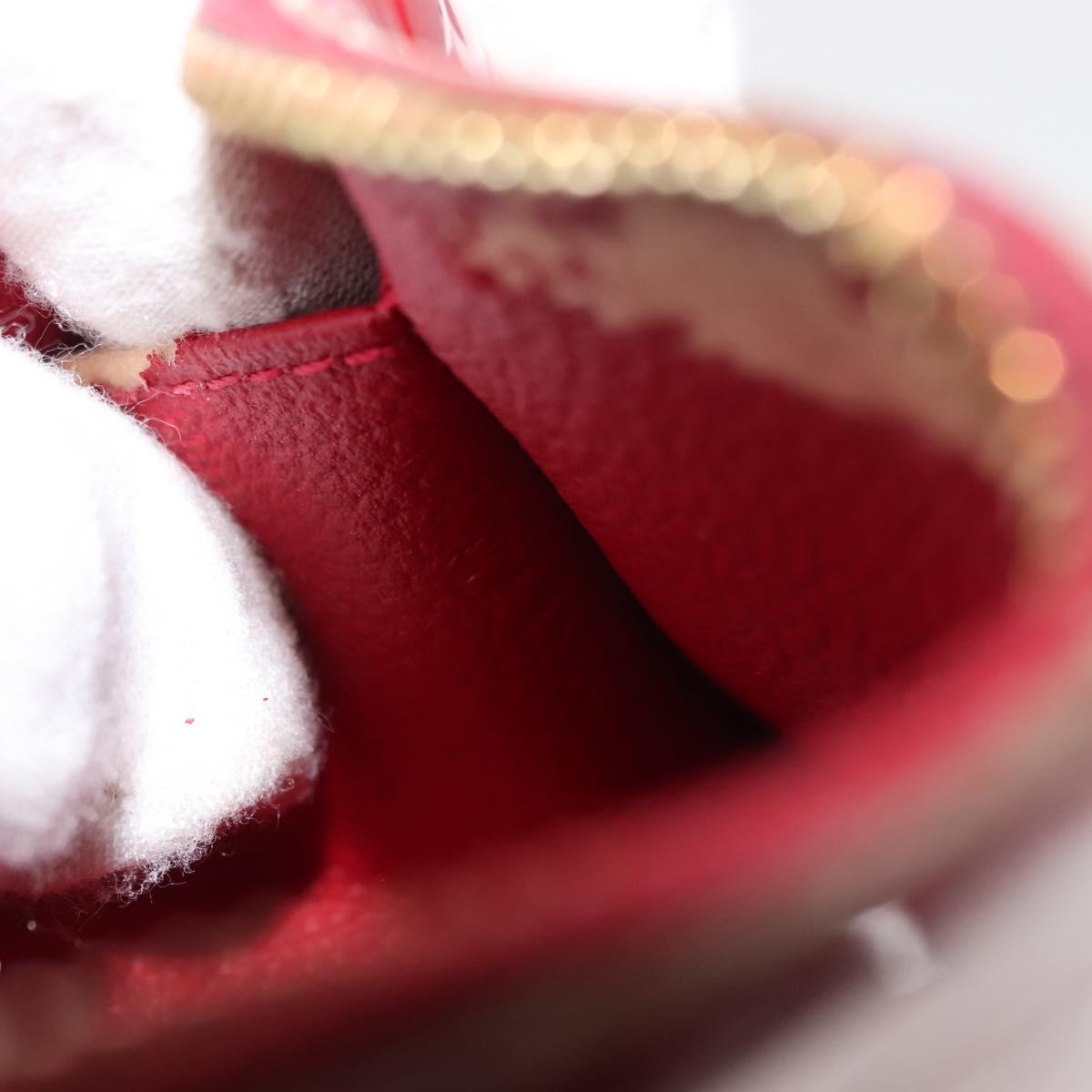 LOUIS VUITTON Monogram Vernis Pochette Pouch Rose Indian M90009 LV Auth BA6716