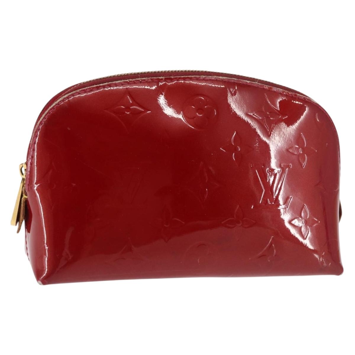 LOUIS VUITTON Monogram Vernis Pochette Pouch Rose Indian M90009 LV Auth BA6716