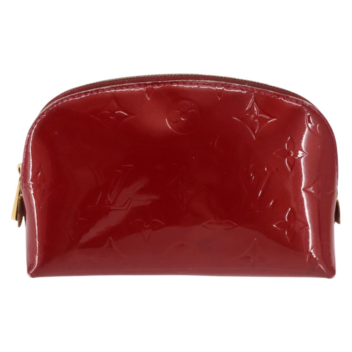 LOUIS VUITTON Monogram Vernis Pochette Pouch Rose Indian M90009 LV Auth BA6716