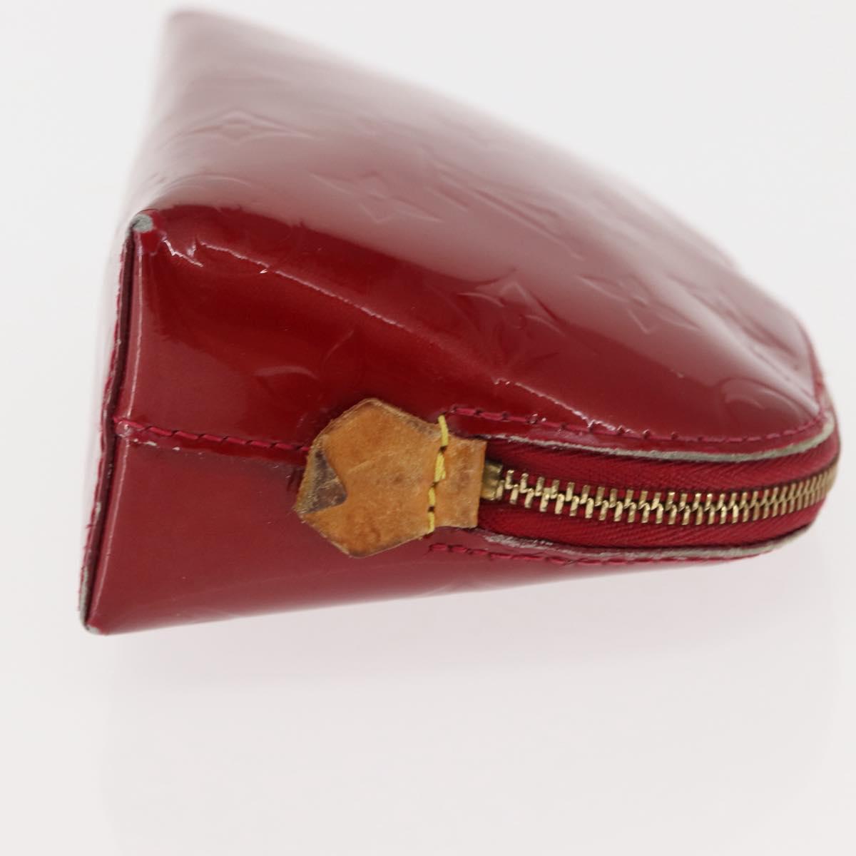 LOUIS VUITTON Monogram Vernis Pochette Pouch Rose Indian M90009 LV Auth BA6716