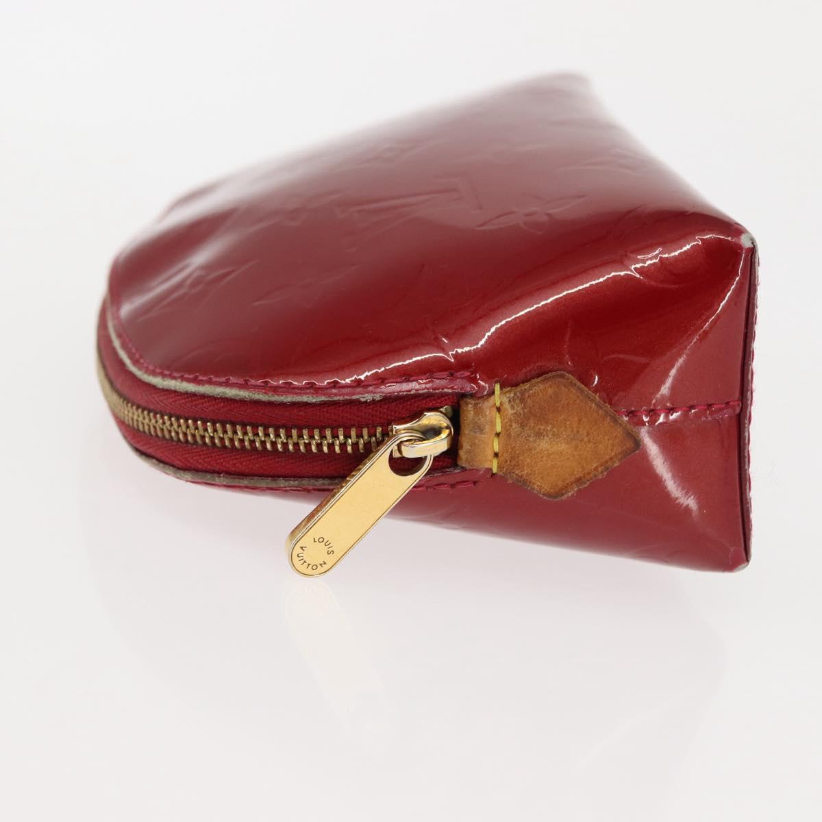 LOUIS VUITTON Monogram Vernis Pochette Pouch Rose Indian M90009 LV Auth BA6716