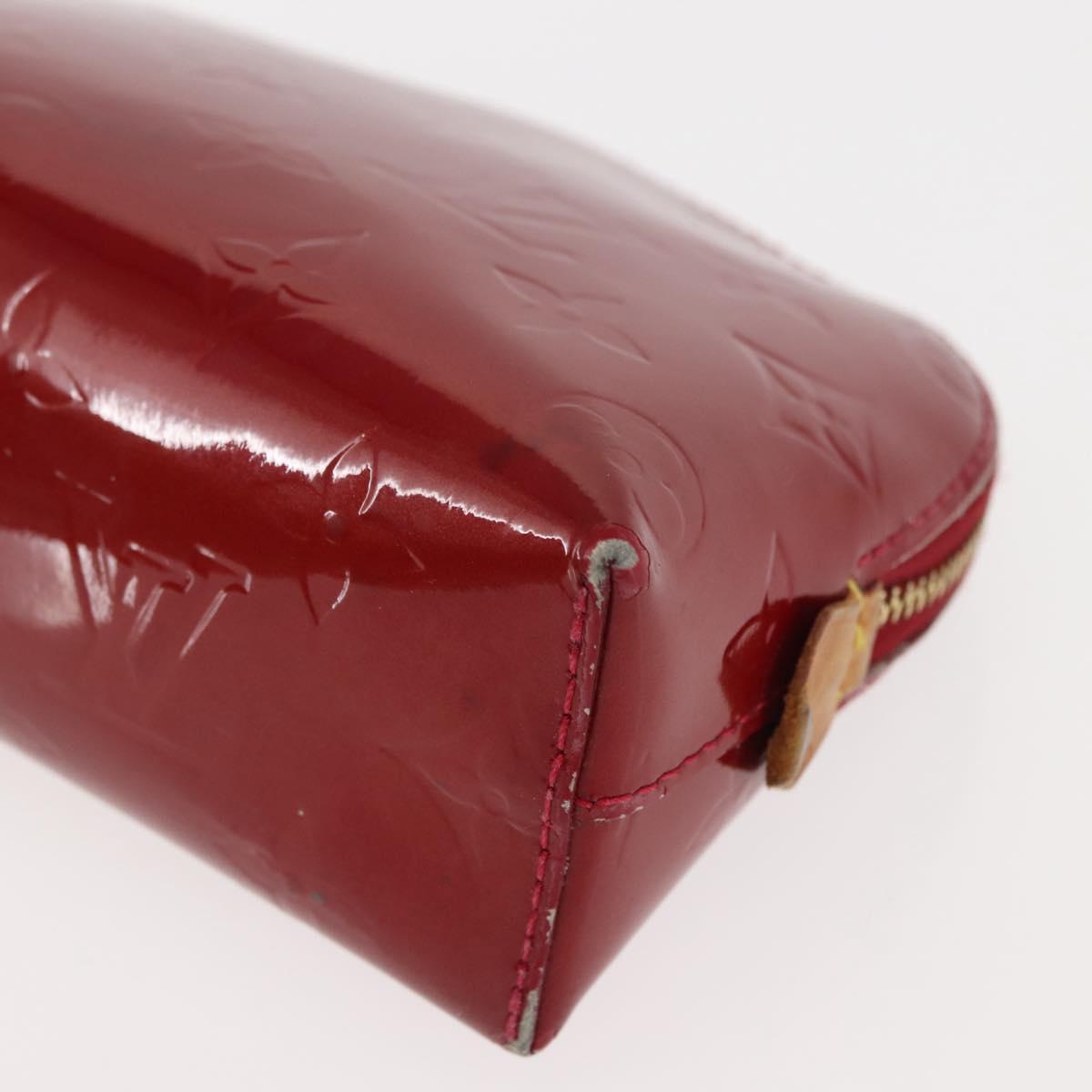 LOUIS VUITTON Monogram Vernis Pochette Pouch Rose Indian M90009 LV Auth BA6716