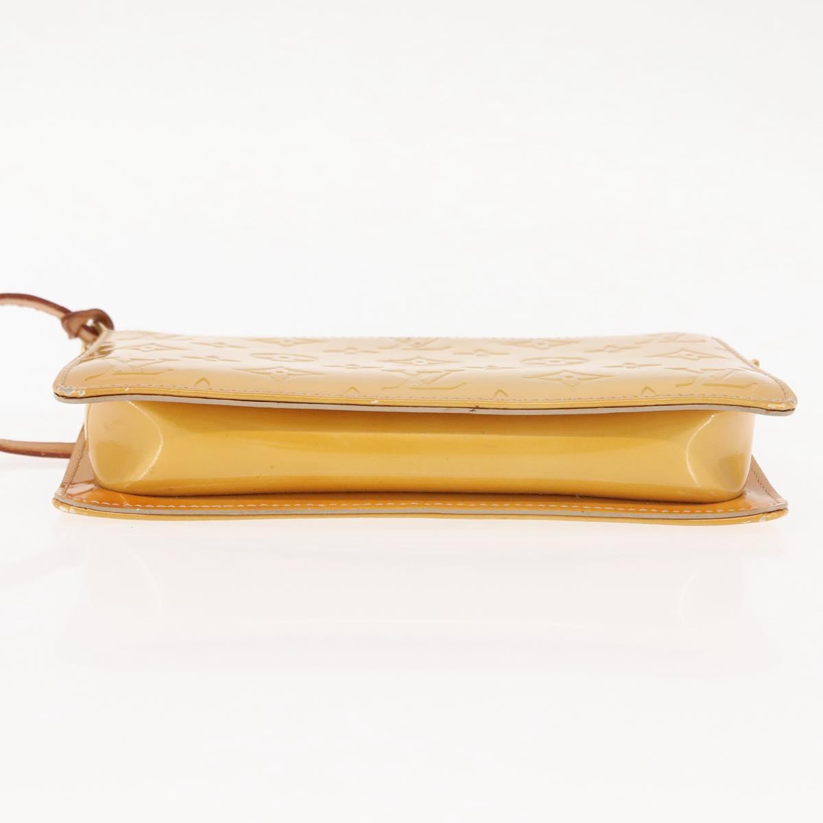 LOUIS VUITTON Monogram Vernis Lexington Pouch Beige M91010 LV Auth BA6717