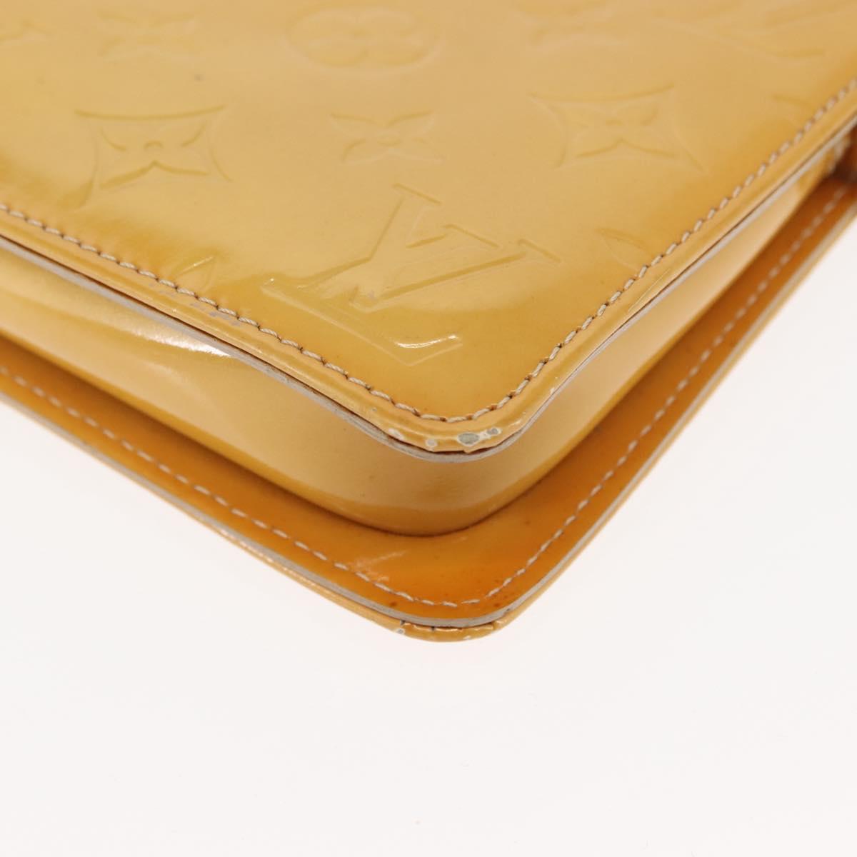 LOUIS VUITTON Monogram Vernis Lexington Pouch Beige M91010 LV Auth BA6717