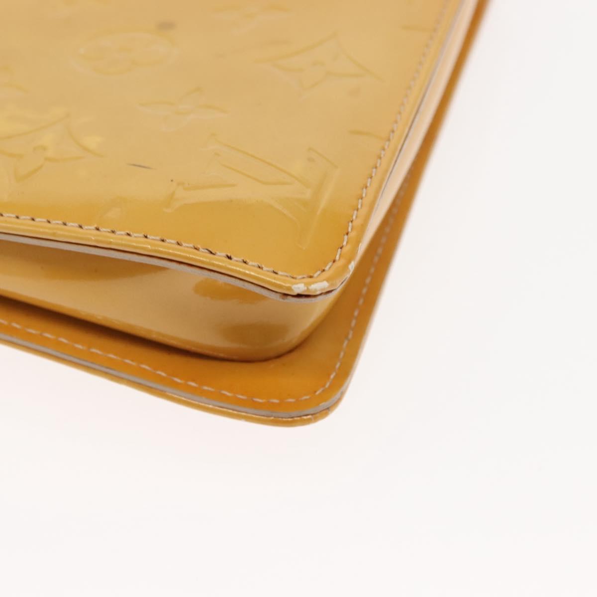 LOUIS VUITTON Monogram Vernis Lexington Pouch Beige M91010 LV Auth BA6717