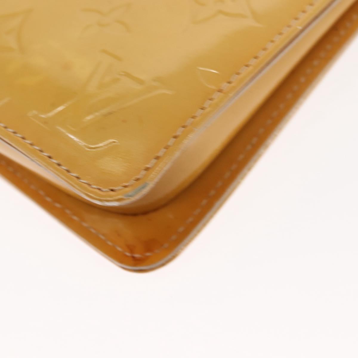 LOUIS VUITTON Monogram Vernis Lexington Pouch Beige M91010 LV Auth BA6717