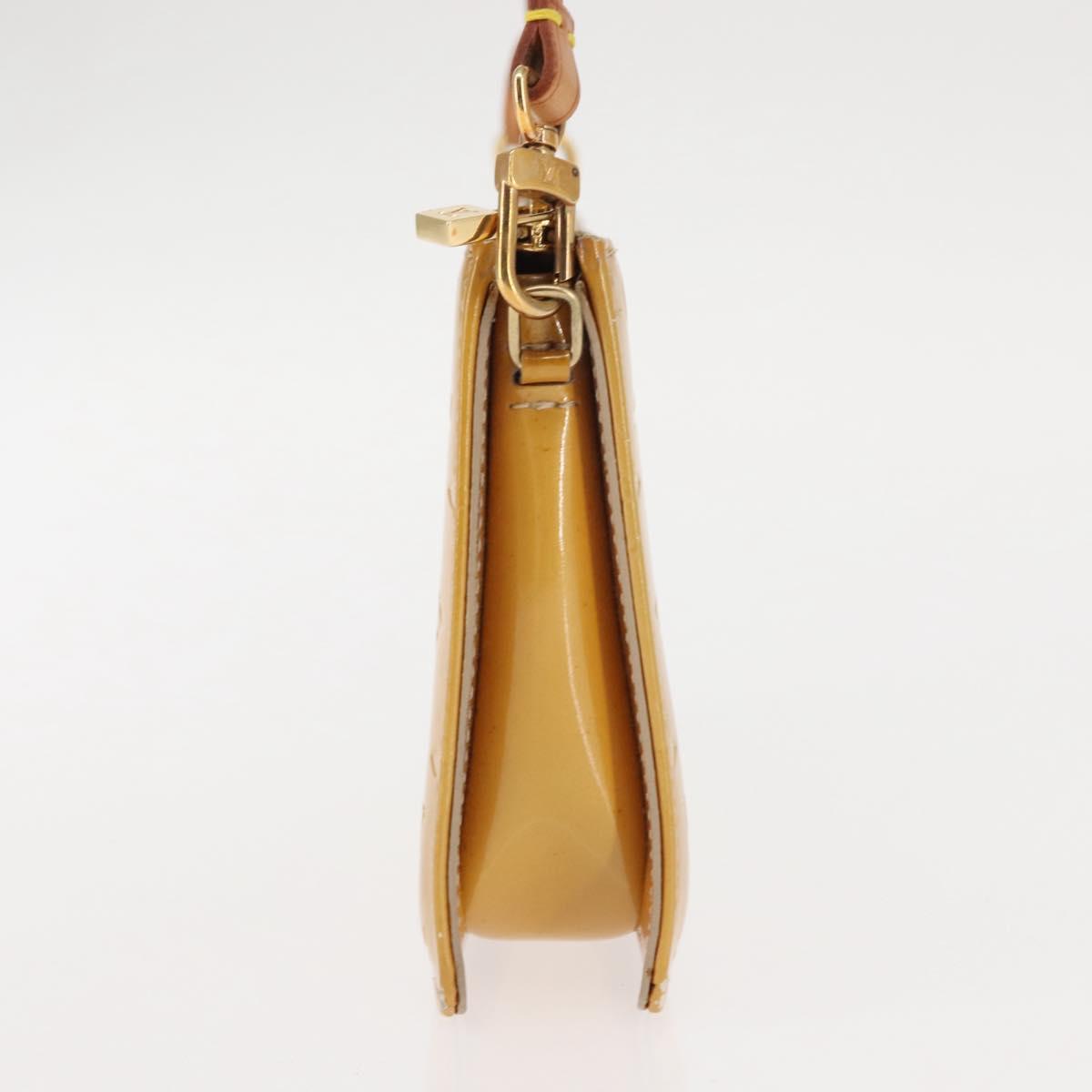 LOUIS VUITTON Monogram Vernis Lexington Pouch Beige M91010 LV Auth BA6717