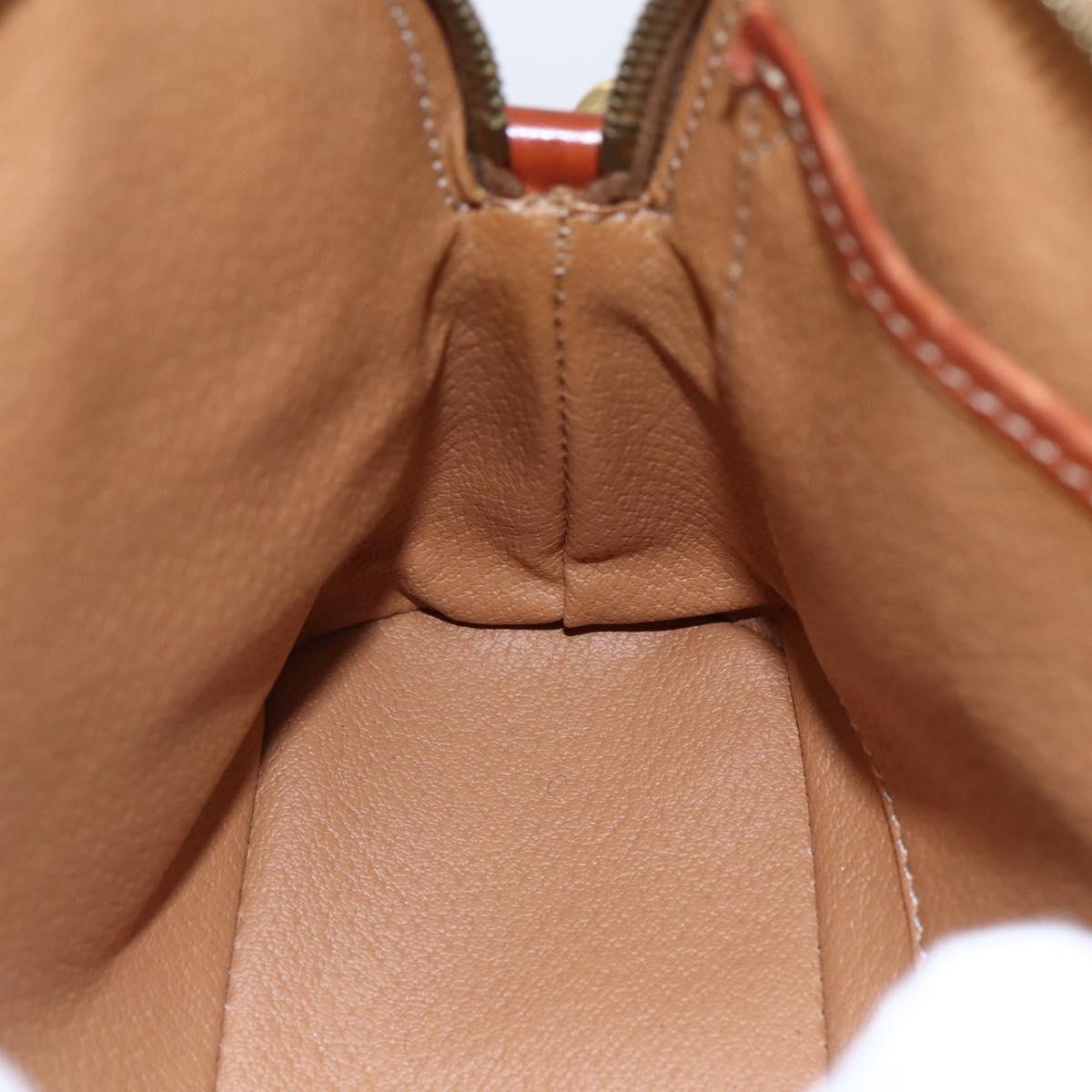 CELINE Macadam Canvas Hand Bag PVC Leather 2way Brown Auth BA6720