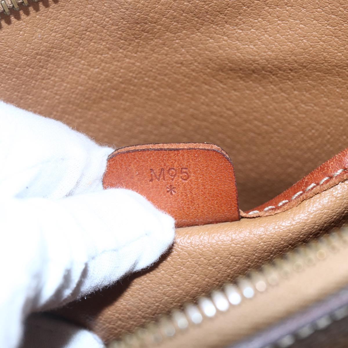 CELINE Macadam Canvas Hand Bag PVC Leather 2way Brown Auth BA6720