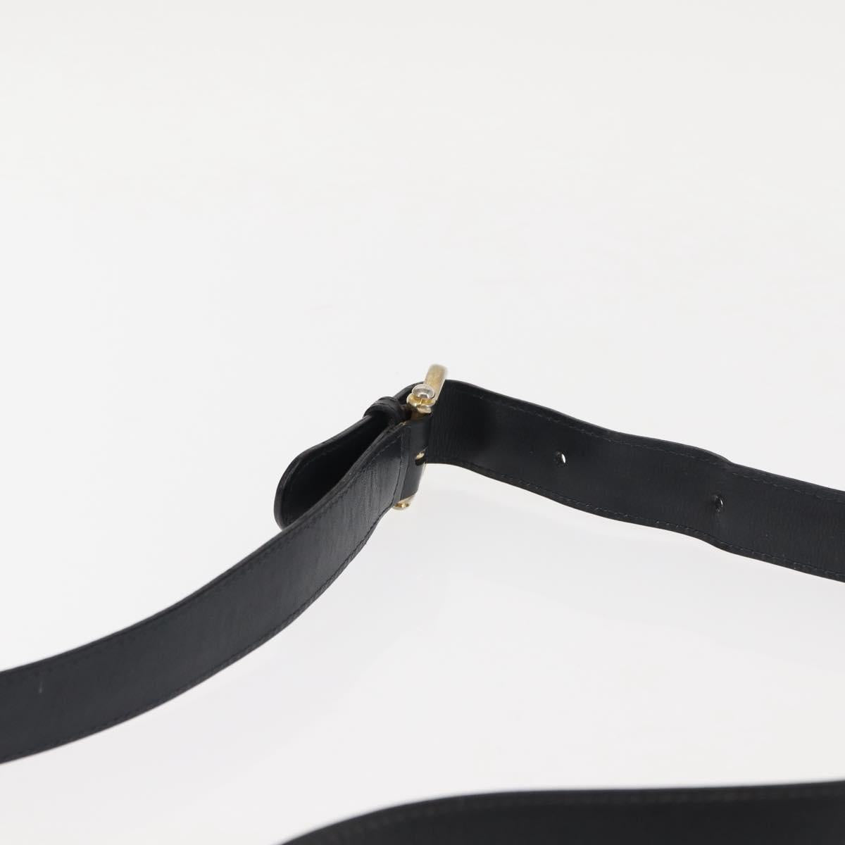 CELINE C Sulky Shoulder Bag Canvas Navy Gold Auth BA6726