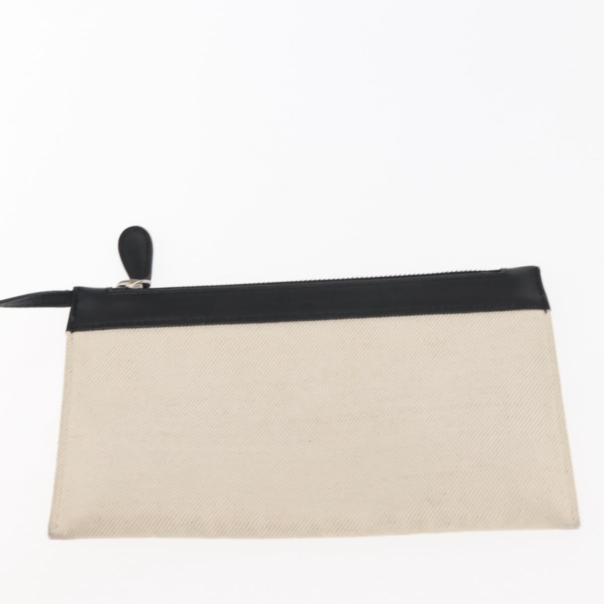 BALENCIAGA Navy Kabas S Hand Bag Canvas Black White 339933 Auth BA6735