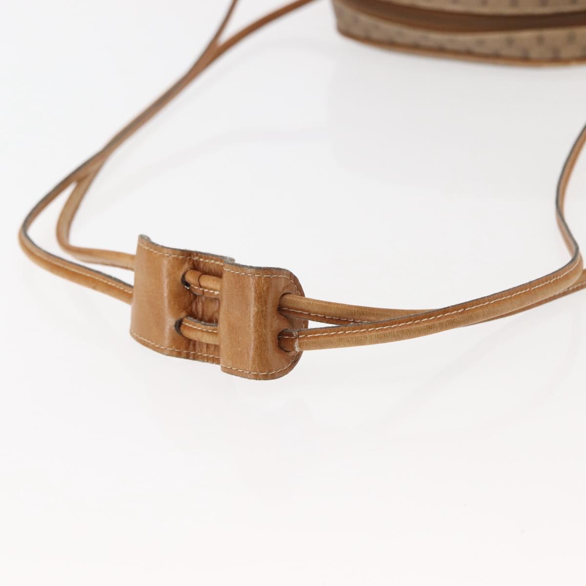 GUCCI Micro GG Supreme Shoulder Bag PVC Beige Gold Auth BA6740