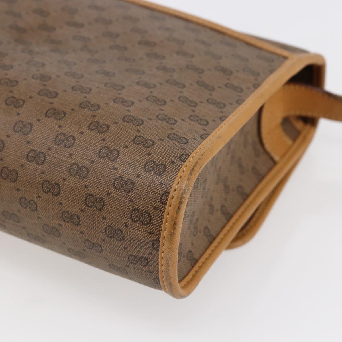 GUCCI Micro GG Supreme Shoulder Bag PVC Beige Gold 001 115 2681 Auth BA6741