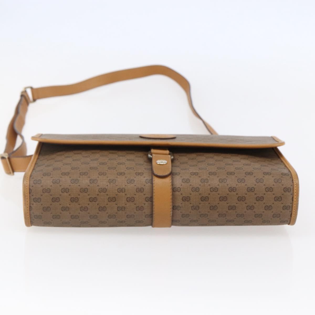 GUCCI Micro GG Supreme Shoulder Bag PVC Beige Gold 001 115 2681 Auth BA6741