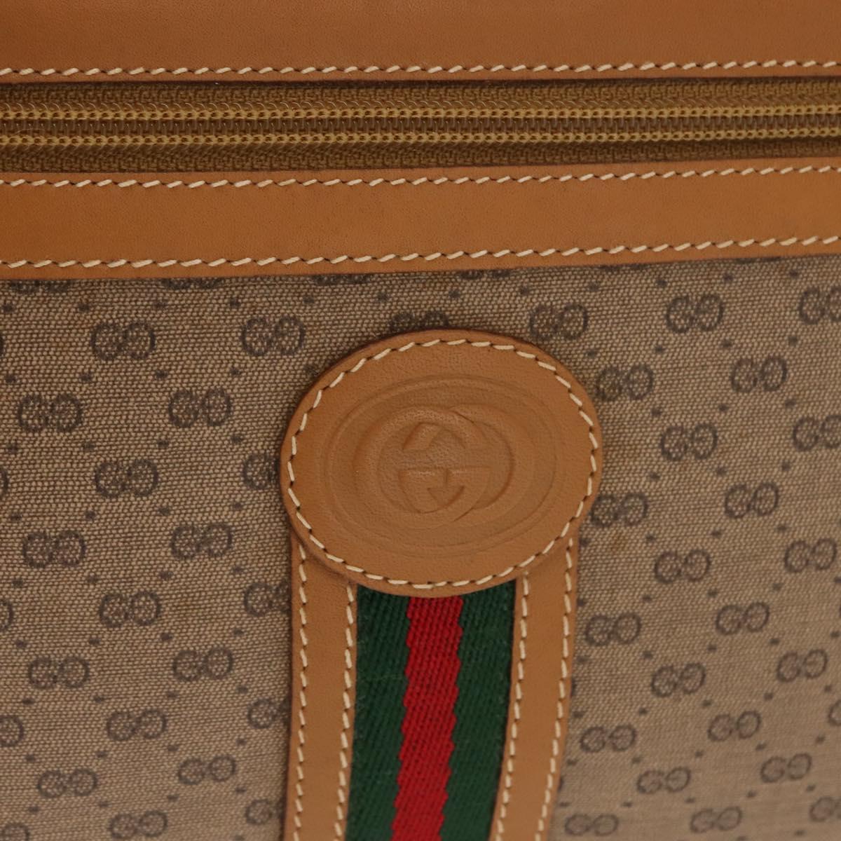 GUCCI Micro GG Supreme Web Sherry Line Bag PVC Beige 001 261 0942 Auth BA6742