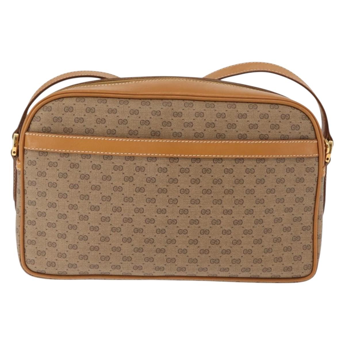 GUCCI Micro GG Supreme Web Sherry Line Bag PVC Beige 001 261 0942 Auth BA6742