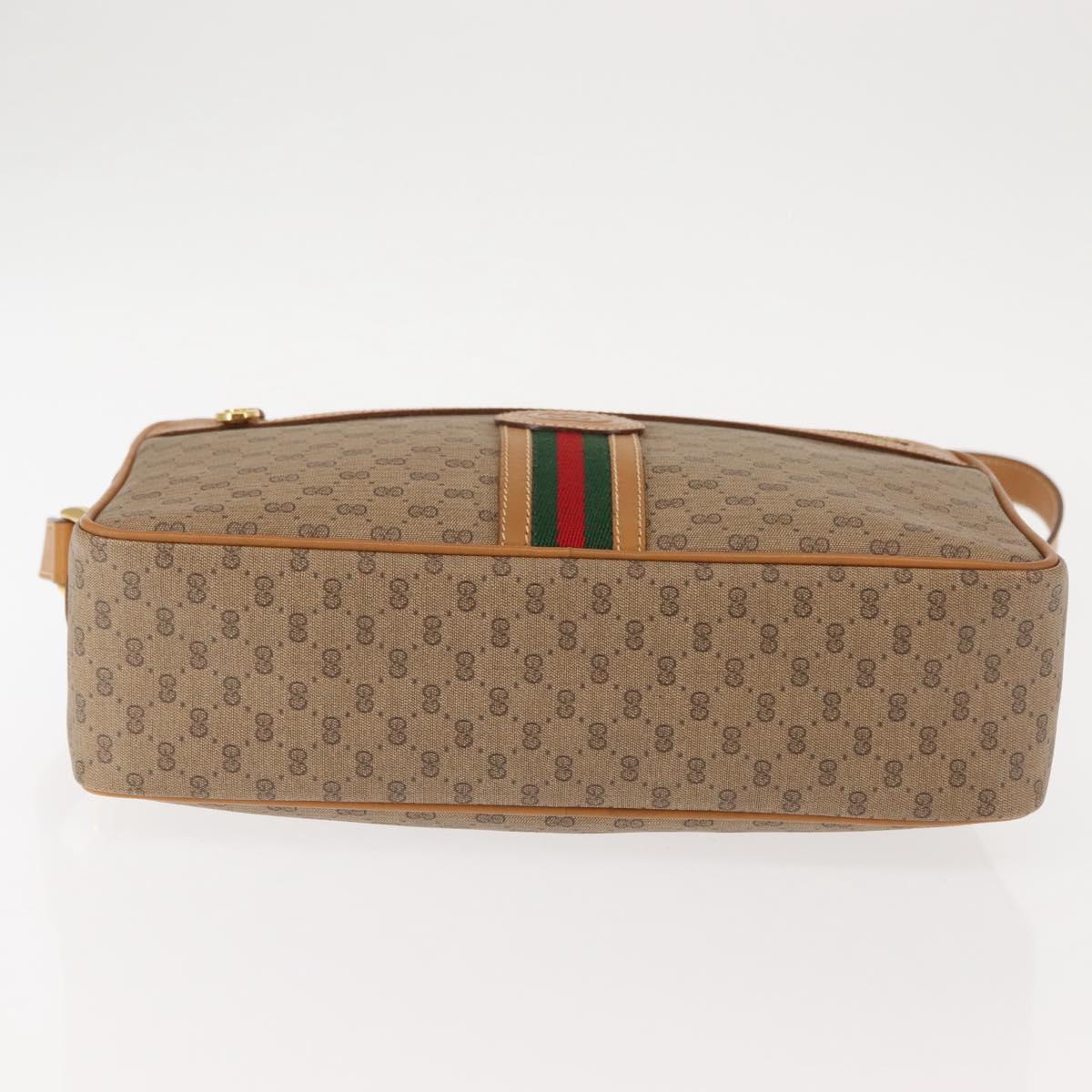 GUCCI Micro GG Supreme Web Sherry Line Bag PVC Beige 001 261 0942 Auth BA6742