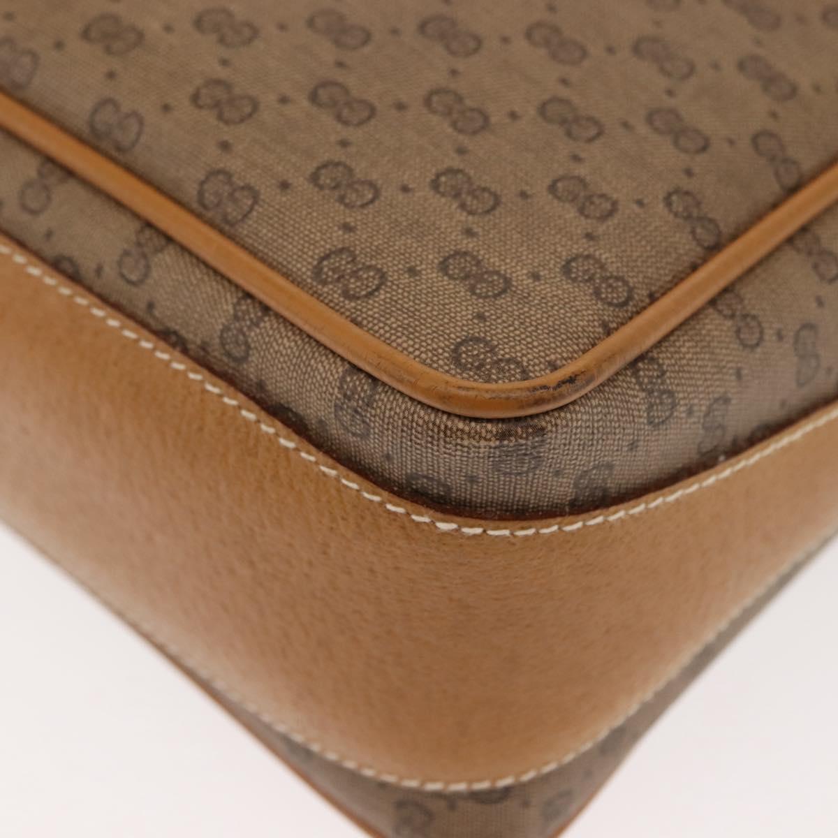 GUCCI Micro GG Supreme Shoulder Bag PVC Beige Gold 001 56 0860 Auth BA6743