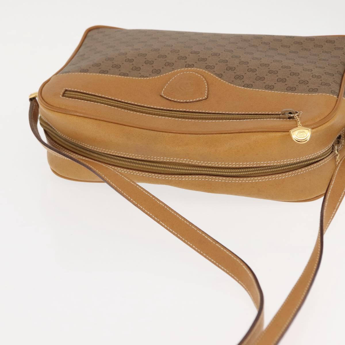GUCCI Micro GG Supreme Shoulder Bag PVC Beige Gold 001 56 0860 Auth BA6743