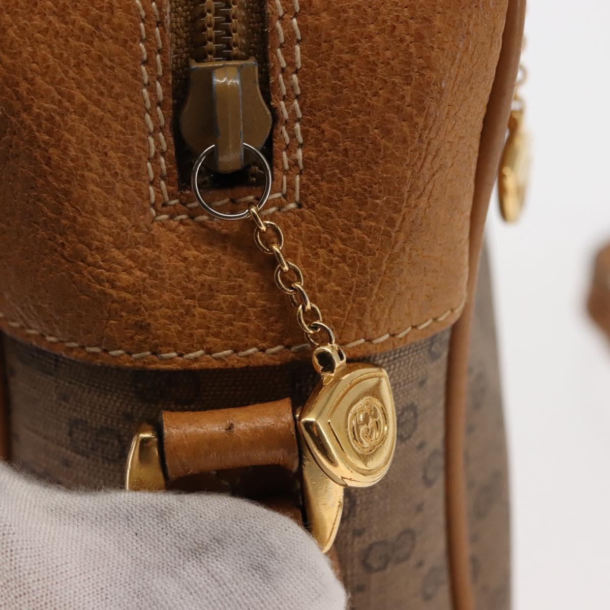 GUCCI Micro GG Supreme Shoulder Bag PVC Beige Gold 001 084 0852 Auth BA6744