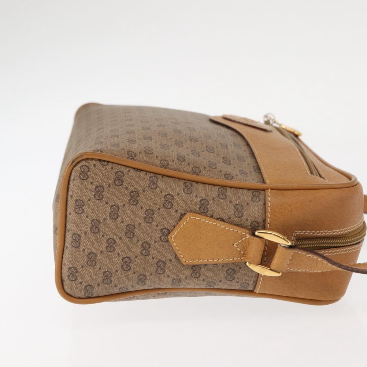 GUCCI Micro GG Supreme Shoulder Bag PVC Beige Gold 001 084 0852 Auth BA6744