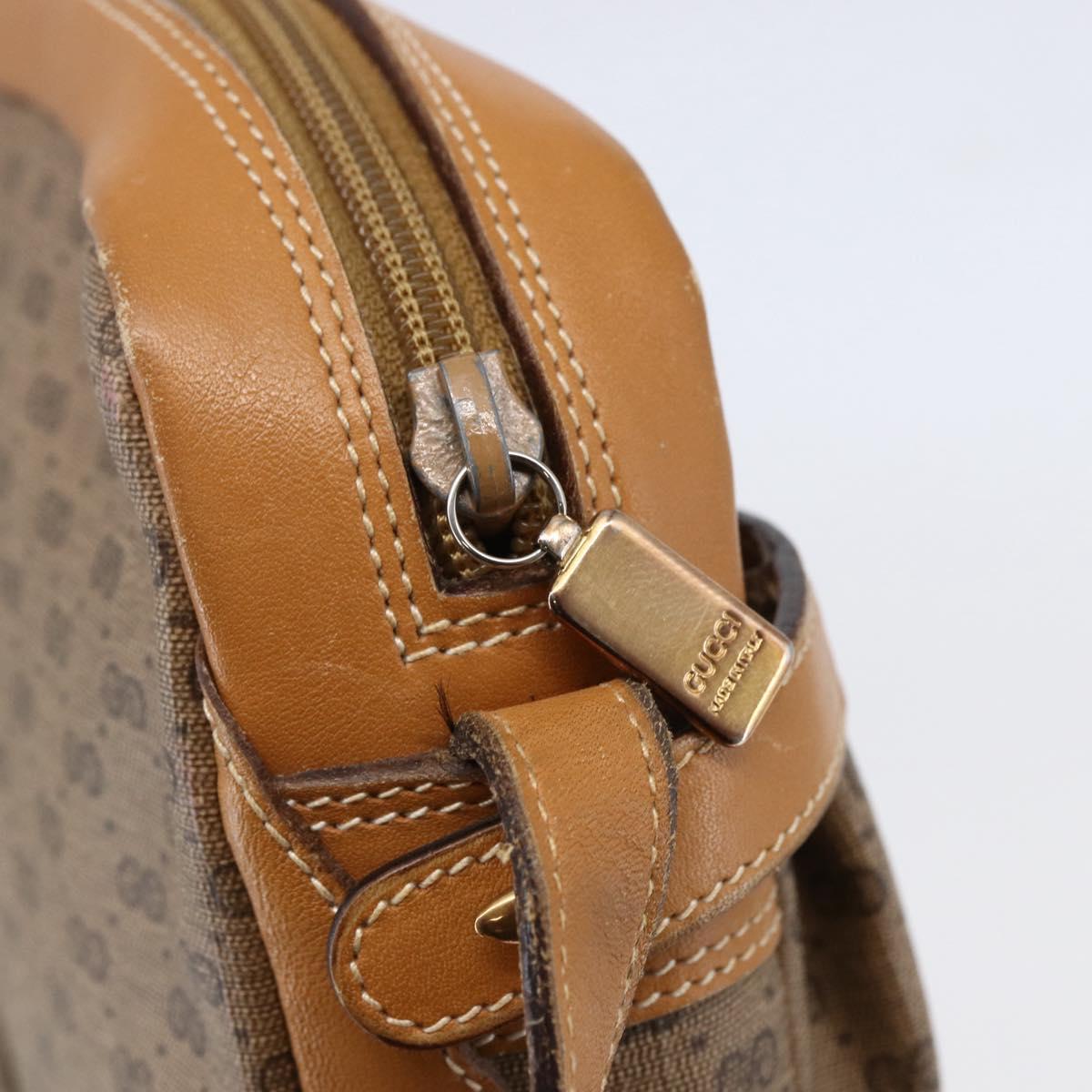 GUCCI Micro GG Supreme Shoulder Bag PVC Beige Gold 007 23 0017 Auth BA6745