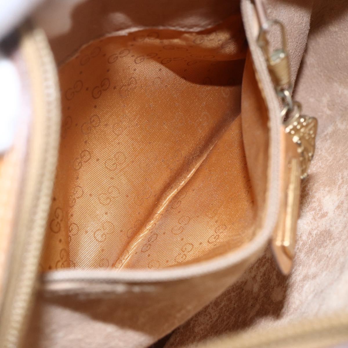 GUCCI Micro GG Supreme Shoulder Bag PVC Beige Gold 007 23 0017 Auth BA6745