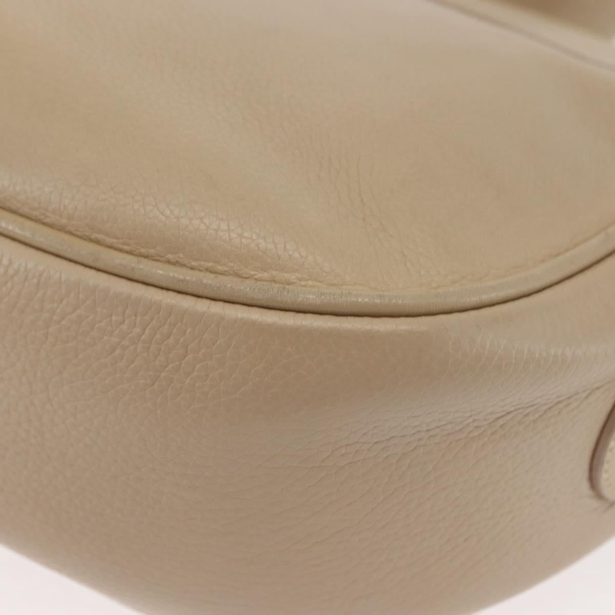 GUCCI Shoulder Bag Leather Beige Gold 001 115 0918 Auth BA6749