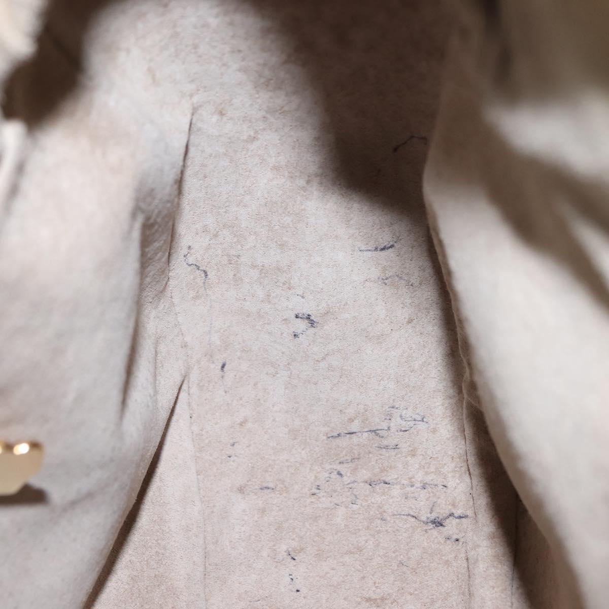 GUCCI Shoulder Bag Leather Beige Gold 001 115 0918 Auth BA6749