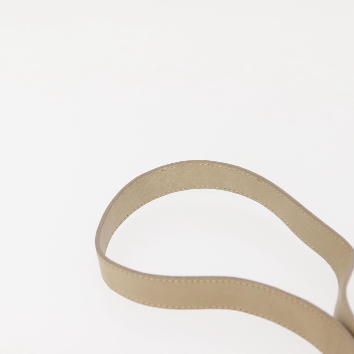 GUCCI Shoulder Bag Leather Beige Gold 001 115 0918 Auth BA6749