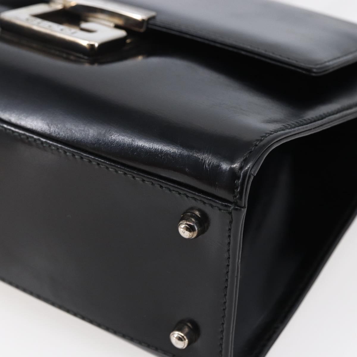 GUCCI Shoulder Bag Leather Black Silver 007 2023 0267 Auth BA6751