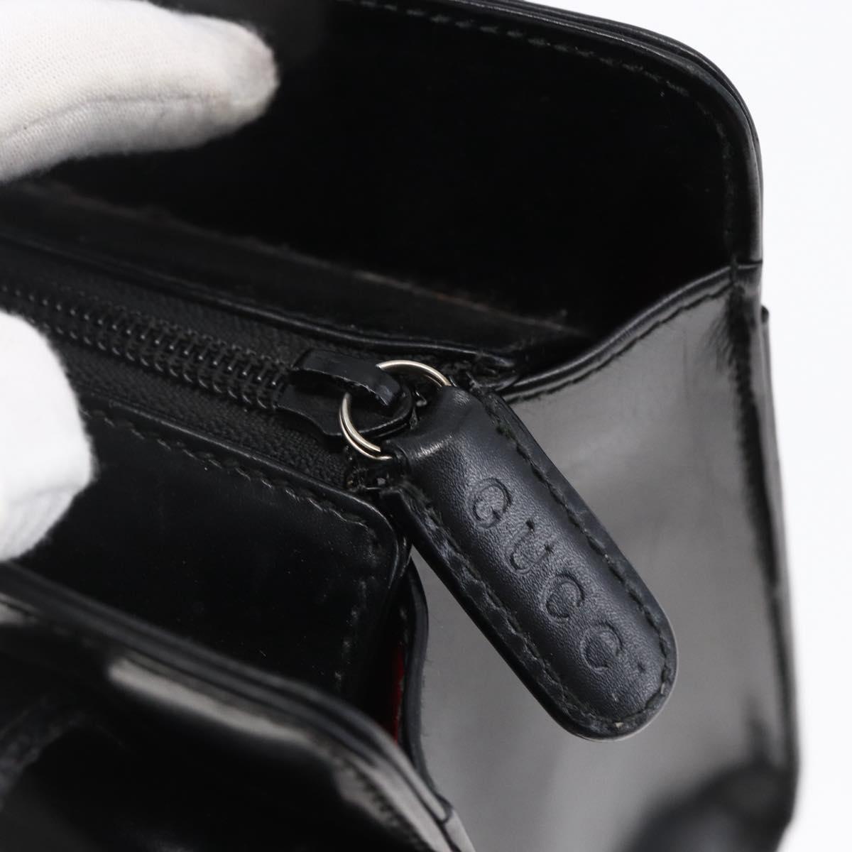 GUCCI Shoulder Bag Leather Black Silver 007 2023 0267 Auth BA6751