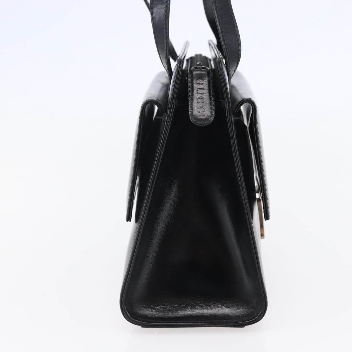 GUCCI Shoulder Bag Leather Black Silver 007 2023 0267 Auth BA6751
