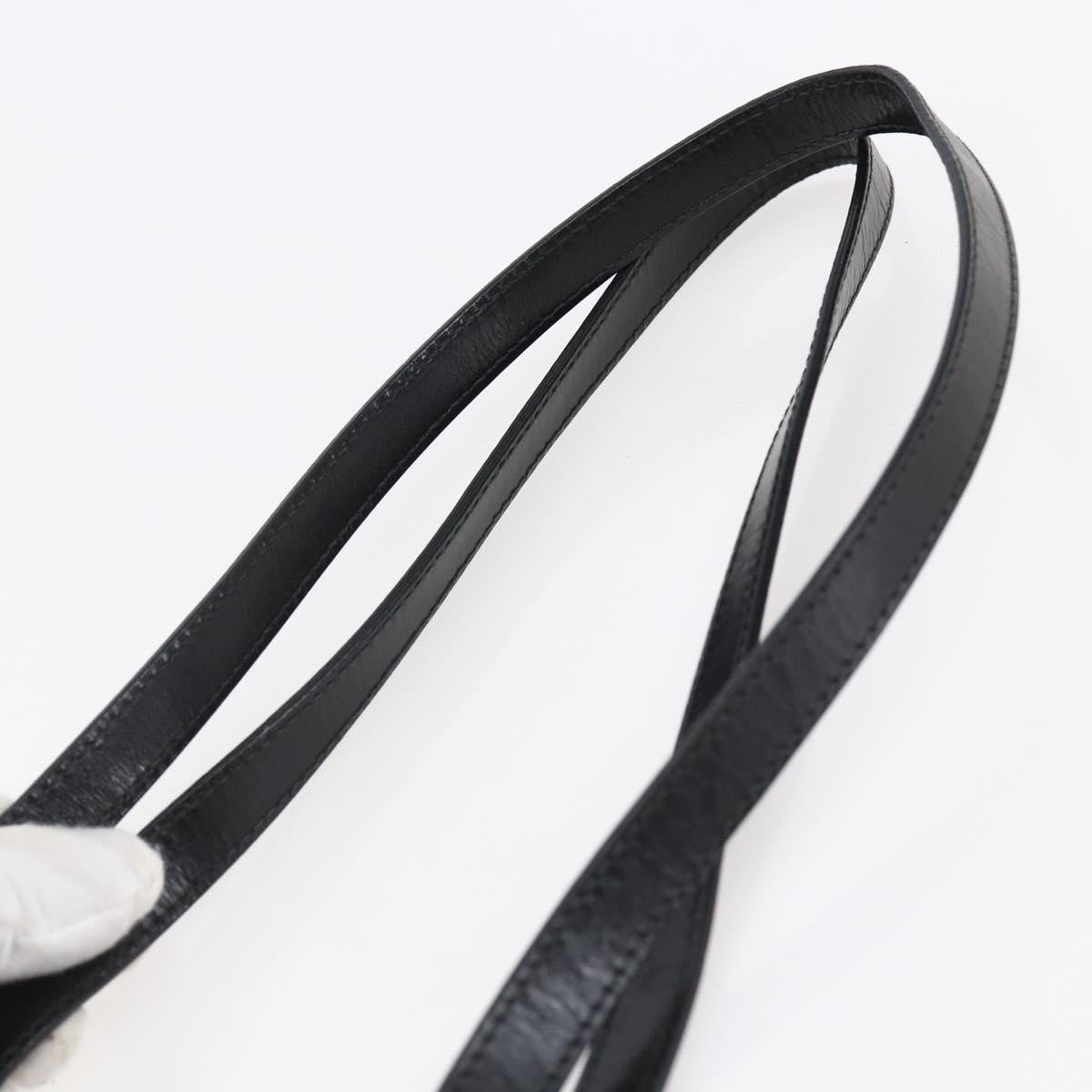 GUCCI Shoulder Bag Leather Black Silver 007 2023 0267 Auth BA6751