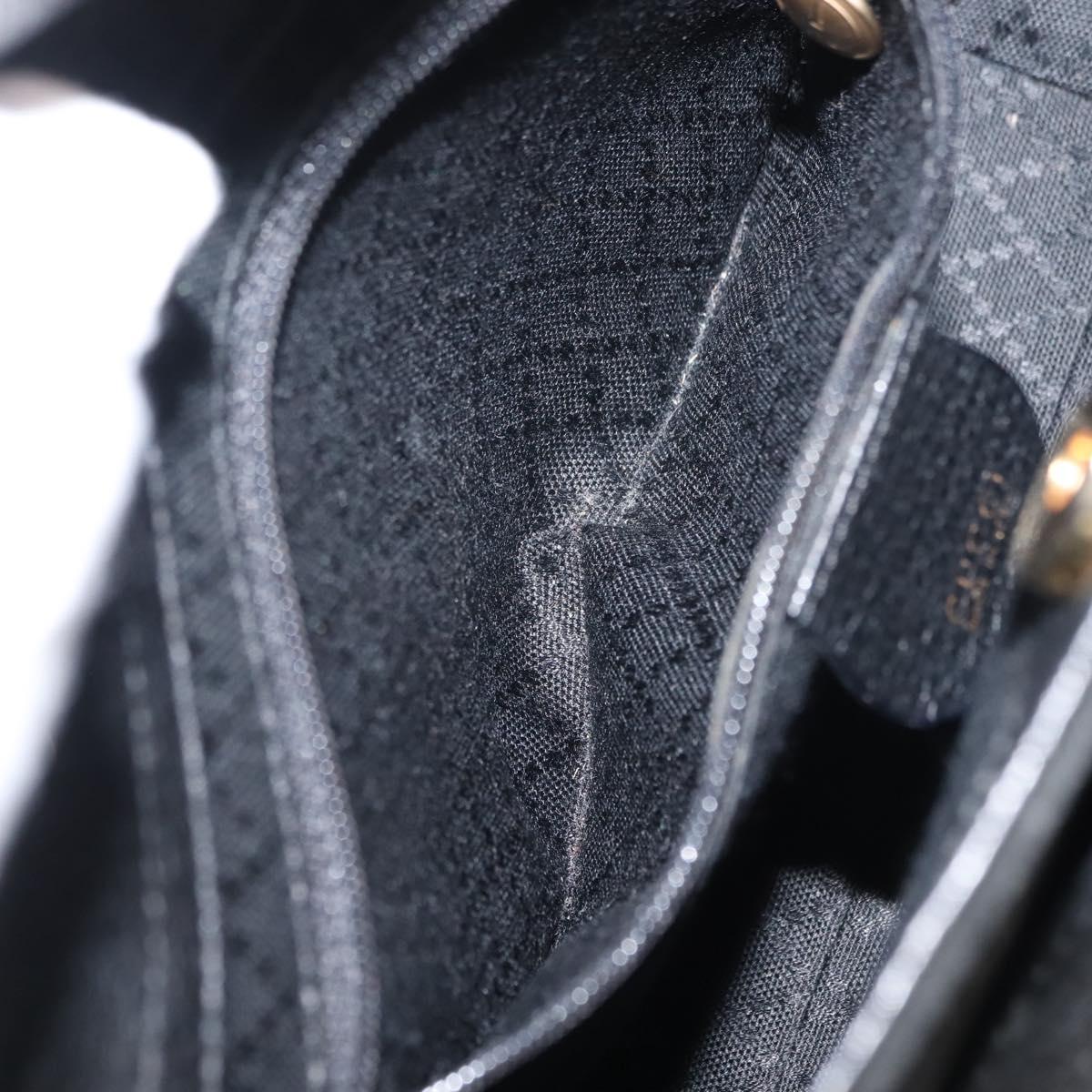 GUCCI Bamboo Hand Bag Suede 2way Black Auth BA6753