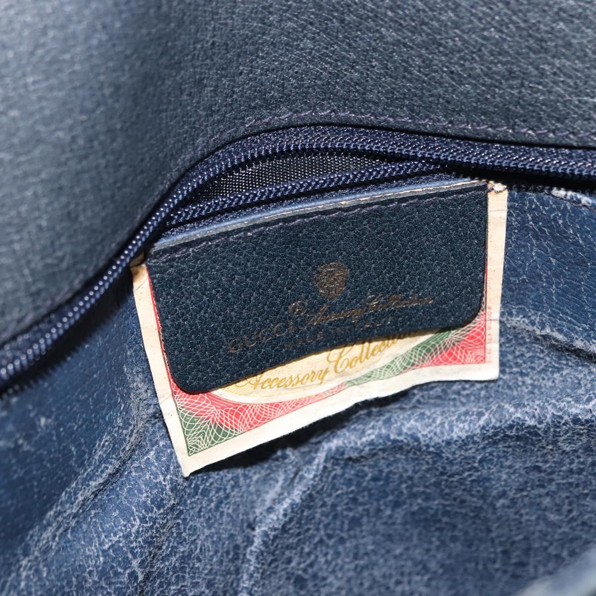 GUCCI GG Supreme Hand Bag PVC Leather Navy Auth BA6754