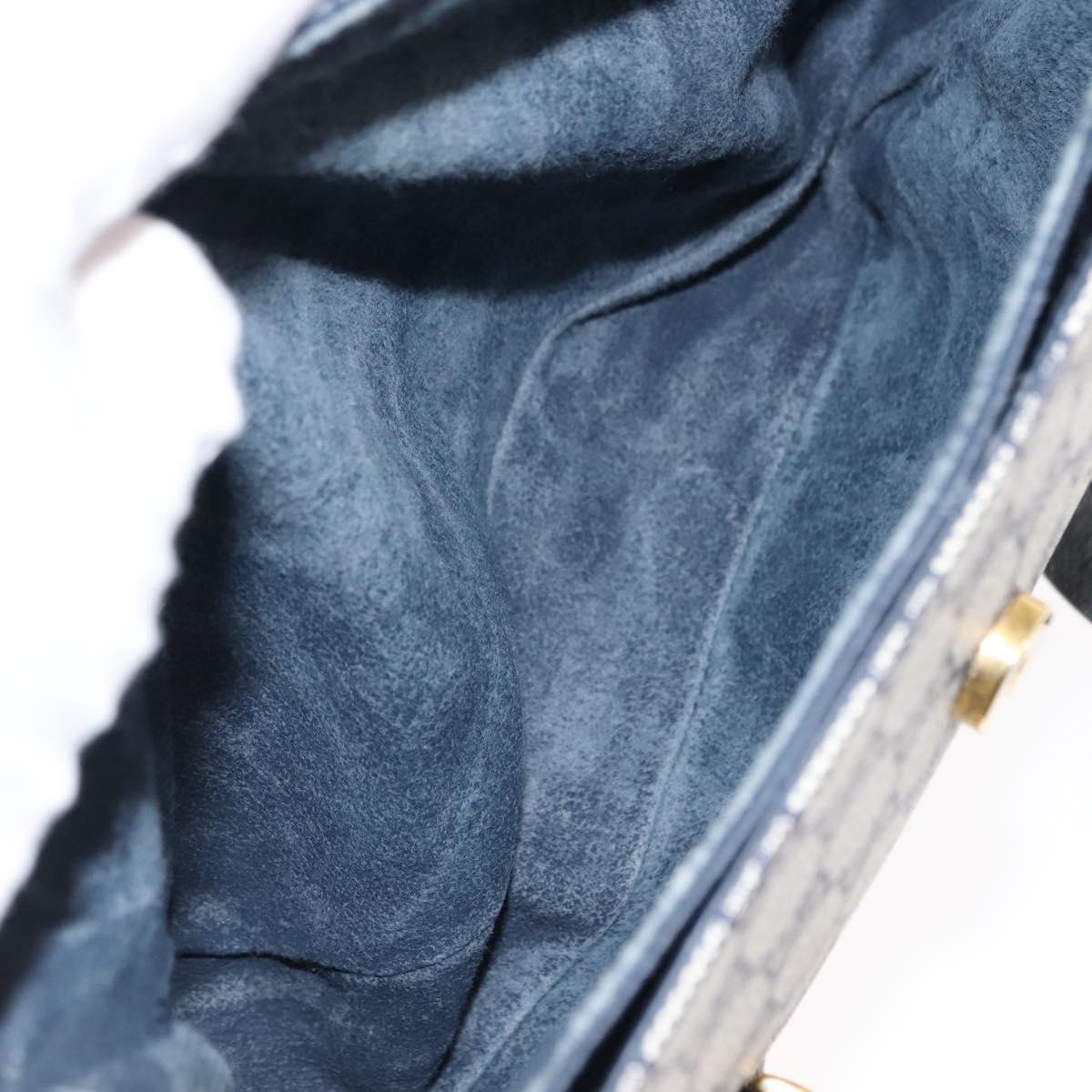 GUCCI GG Supreme Hand Bag PVC Leather Navy Auth BA6754