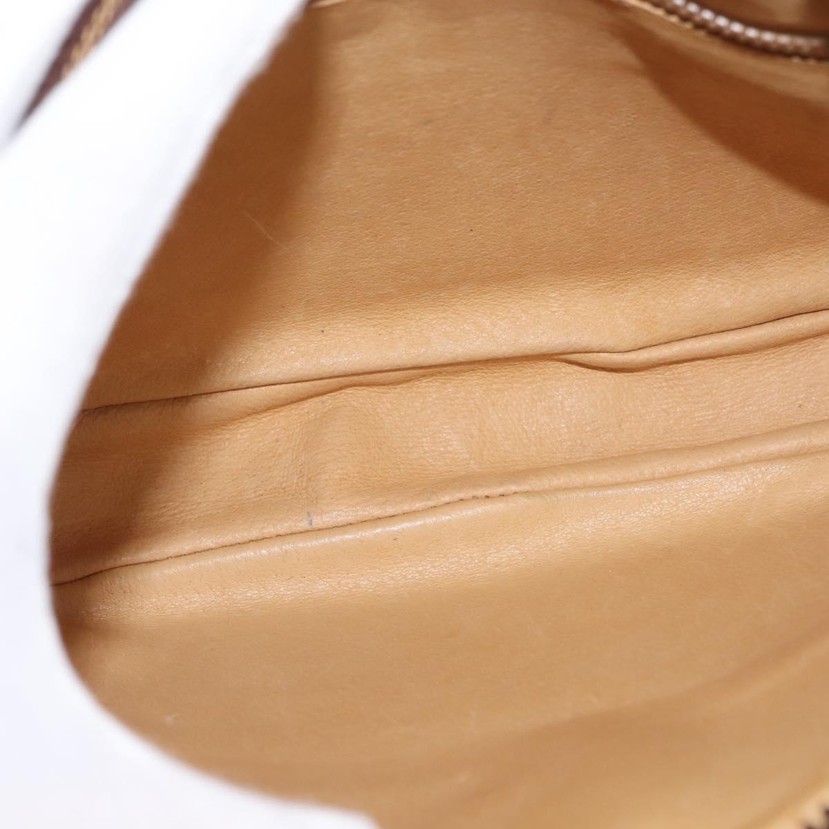 GUCCI GG Supreme Shoulder Bag PVC Leather Beige Auth BA6759