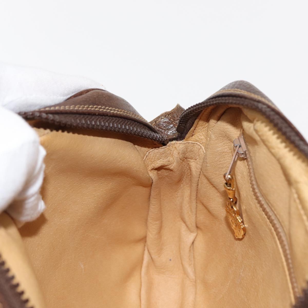 GUCCI GG Supreme Shoulder Bag PVC Leather Beige Auth BA6759
