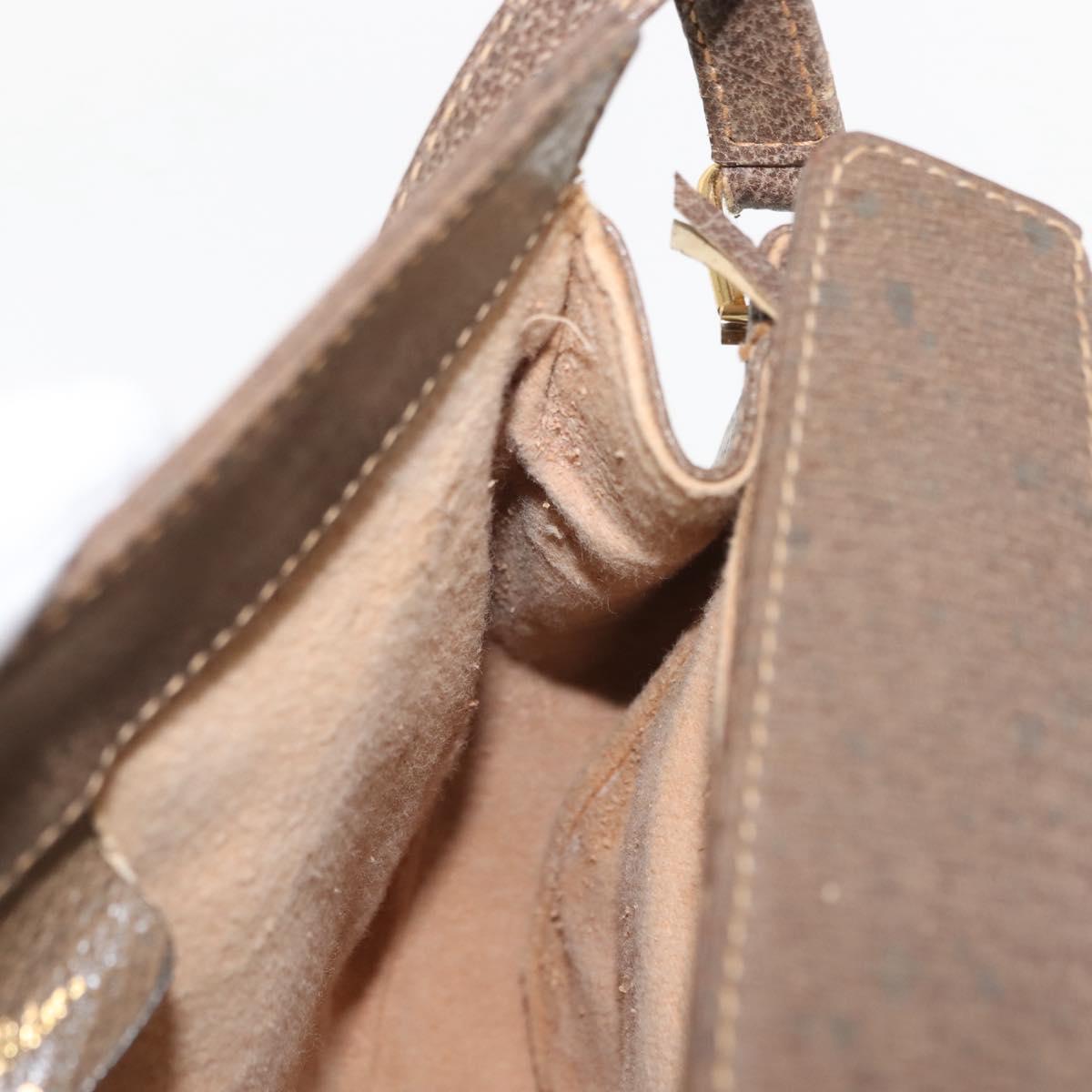 GUCCI GG Canvas Web Sherry Line Shoulder Bag PVC Leather Beige Green Auth BA6763