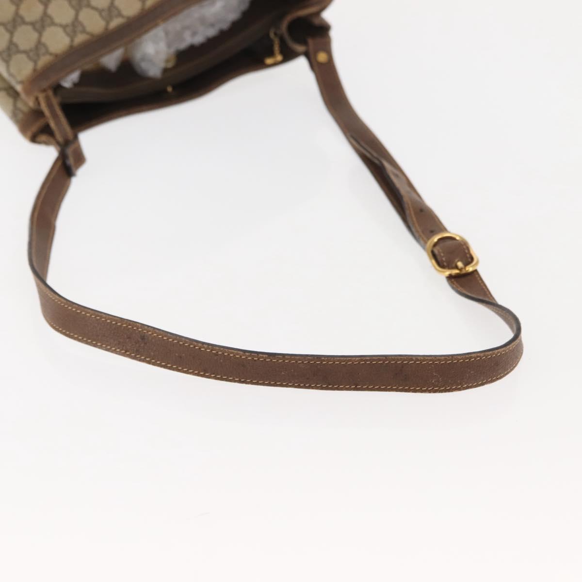 GUCCI GG Supreme Shoulder Bag PVC Leather Beige Auth BA6765