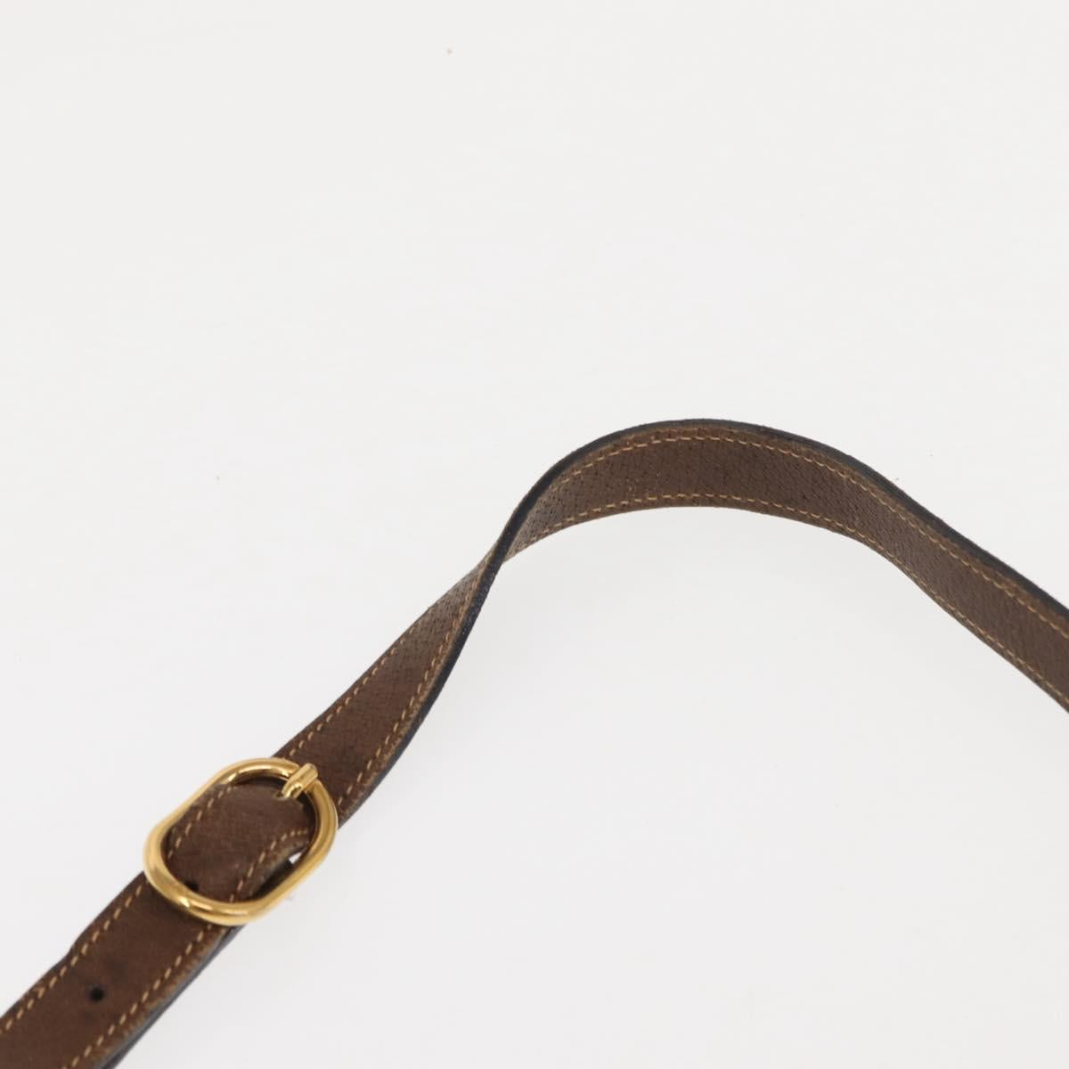 GUCCI GG Supreme Shoulder Bag PVC Leather Beige Auth BA6765