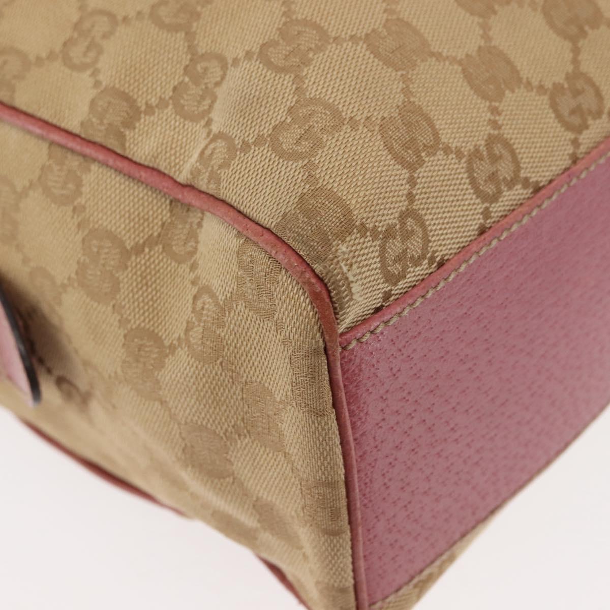 GUCCI GG Canvas Shoulder Bag Beige Gold 152457 Auth BA6775