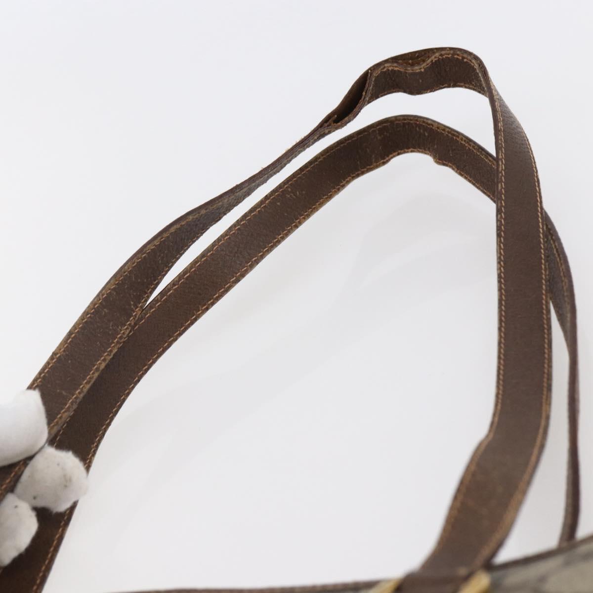 GUCCI GG Supreme Hand Bag PVC Beige Gold 156 02 905 Auth BA6783