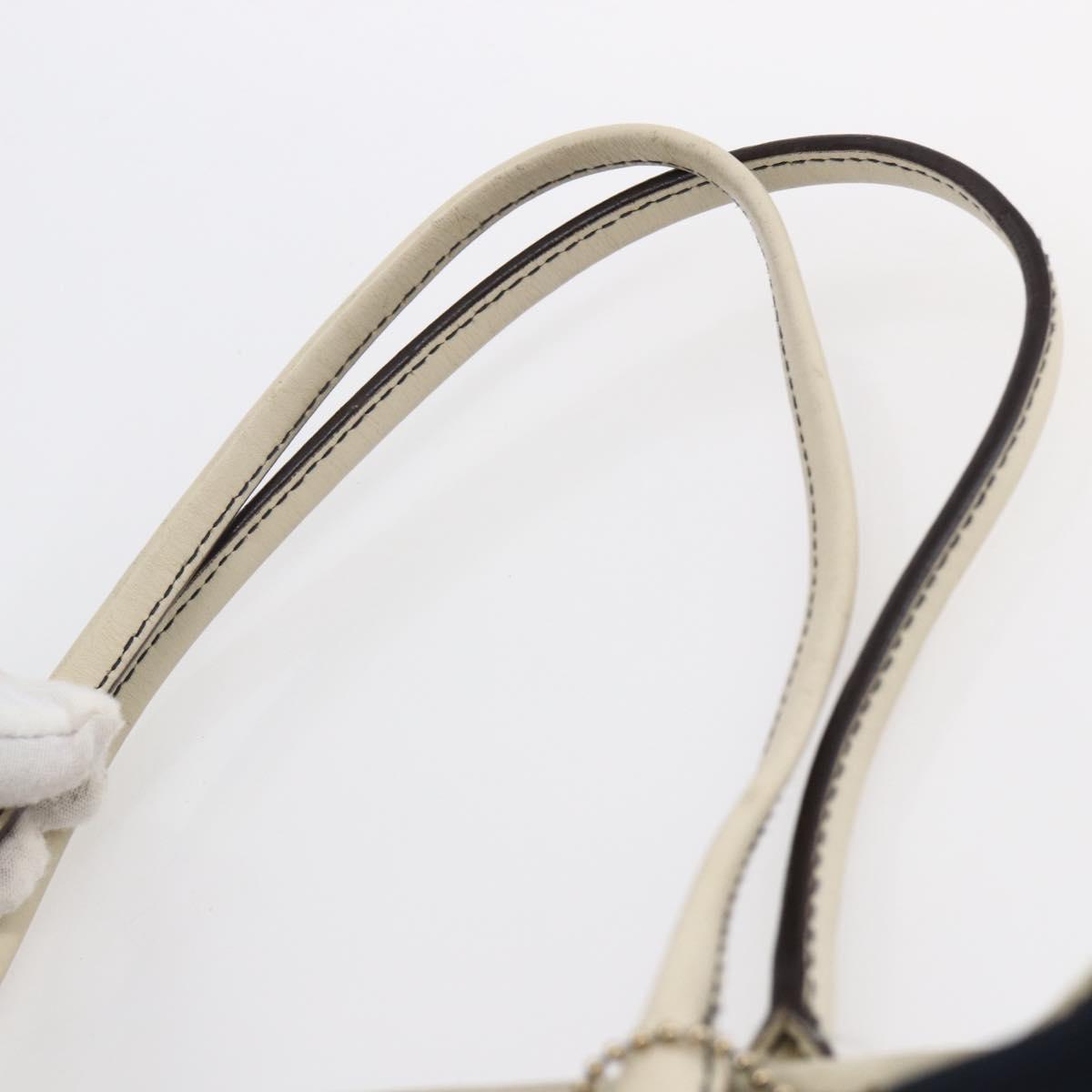 GUCCI Tote Bag Nylon Leather Navy 170008 Auth BA6786