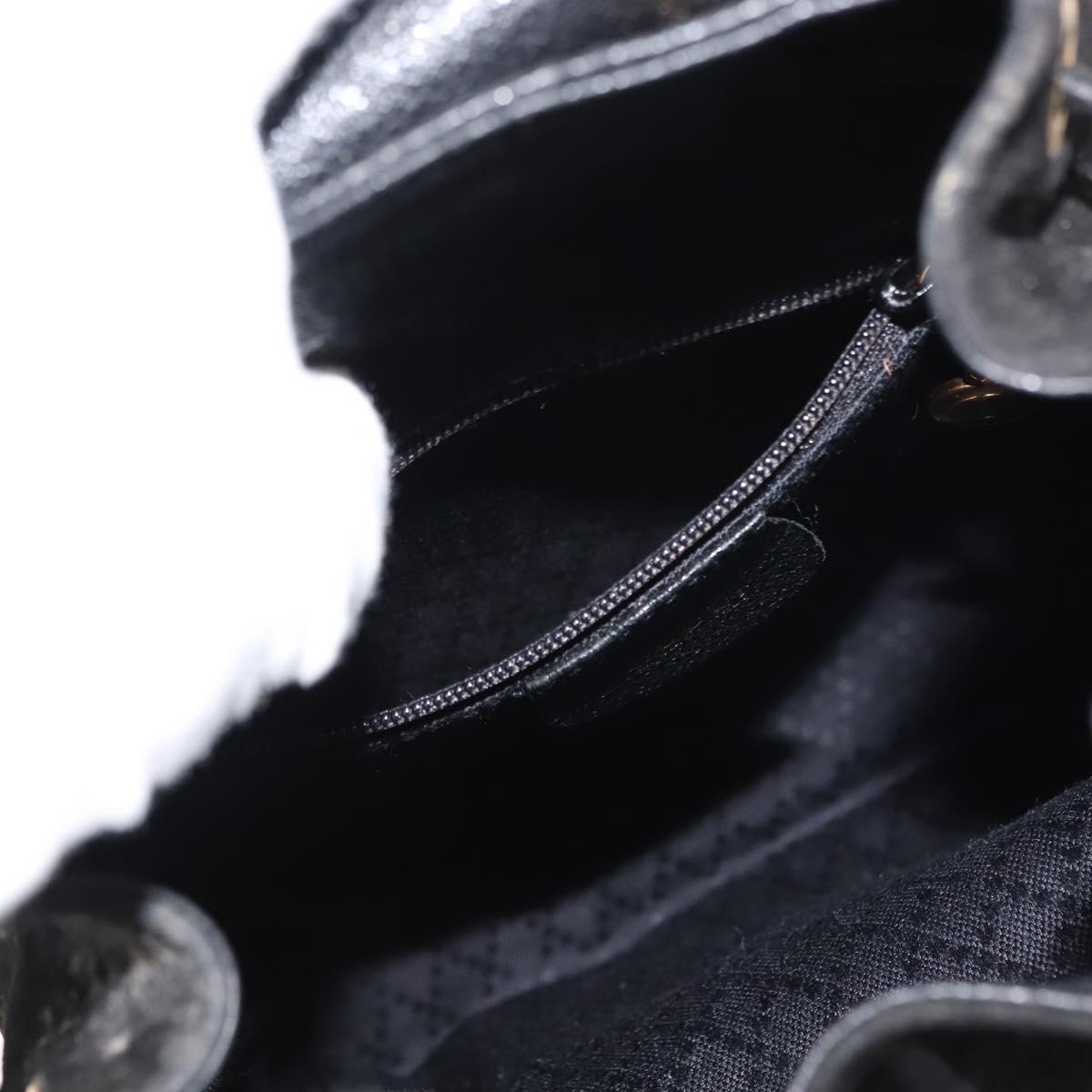 GUCCI Bamboo Backpack Suede Leather Black Auth BA6791