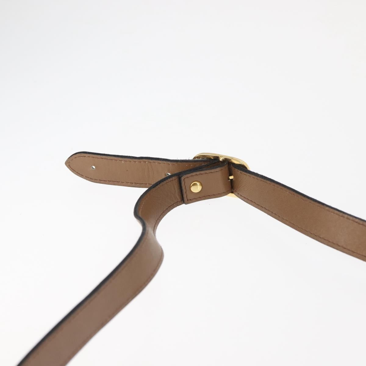 Salvatore Ferragamo Shoulder Bag Suede Beige Auth ba6792